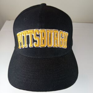 Semper Fi Pittsburgh Snapback Hat Adjustable Black Wool Baseball Cap